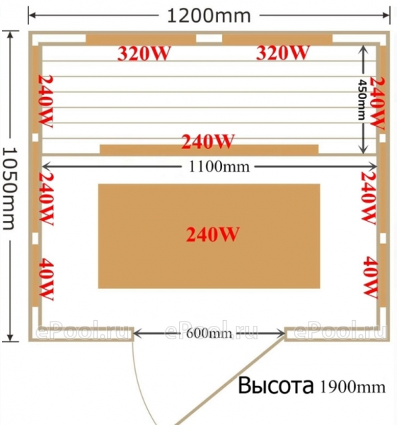 Инфракрасная кабина (сауна) Glass CS Mini