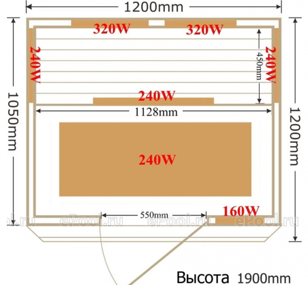 Инфракрасная кабина (сауна) Classic CS Mini